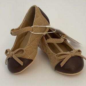 Janie and Jack Quilted Cap Toe Ballet Flats Toddler Girls Mary Jane NWOB NEW